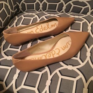 Sam Edelman Nude Rae Pointed Toe Flat az 7.5